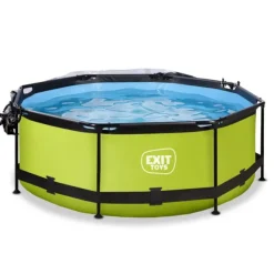 Exit Toys Piscine Lime 244 X 76 Avec Pompe Filtrante Et Dome- Bouées Jeux Gonflables Et Piscines