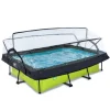 Exit Toys Piscine Lime 220 X 150 X 65 Avec Pompe Filtrante Et Dome- Bouées Jeux Gonflables Et Piscines