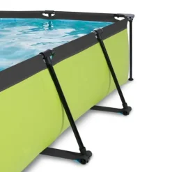 Exit Toys Piscine Rectangulaire Lime 220 X 150 X 65 Avec Pompe Filtrante- Bouées Jeux Gonflables Et Piscines