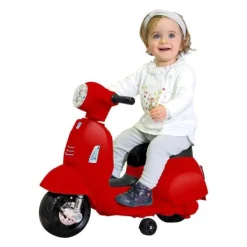 MGM Porteur Electrique Mini Vespa Gts Rouge 6V- Motos Électriques