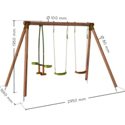 Soulet Portique En Bois Pacco- Balancoires Et Portiques