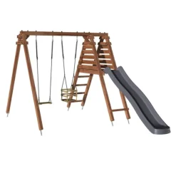 Soulet Portique En Bois Prune- Balancoires Et Portiques