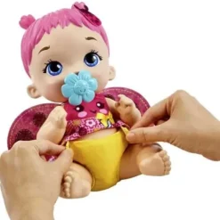 Mattel Poupons|Poupon Bebe Coccinelle Rose Boit Et Fait Pipi - My Garden Baby