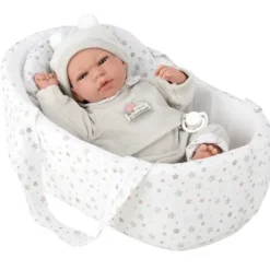 LOVE BEBE Poupons|Poupon Qui Pleure Gabriel Avec Couffin 40 Cm