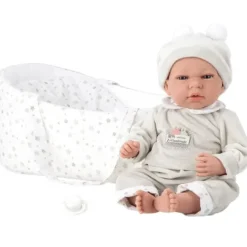 LOVE BEBE Poupons|Poupon Qui Pleure Gabriel Avec Couffin 40 Cm