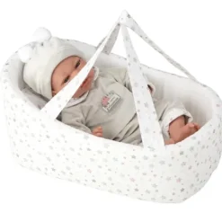 LOVE BEBE Poupons|Poupon Qui Pleure Gabriel Avec Couffin 40 Cm