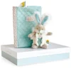 Doudou Et Compagnie Protege Carnet De Sante Et Doudou Sucre Amande- Coffret Cadeaux, Naissance