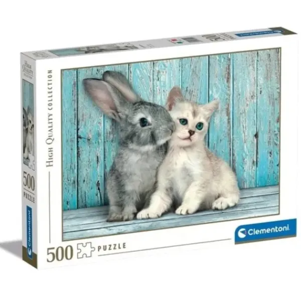 Clementoni Puzzle 500 À 1000 Pièces|Puzzle 500 Pieces - Chat Et Lapin