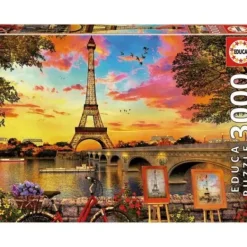 Educa Puzzle 1500 À 3000 Pièces|Puzzle 3000 Pieces - Coucher De Soleil A Paris