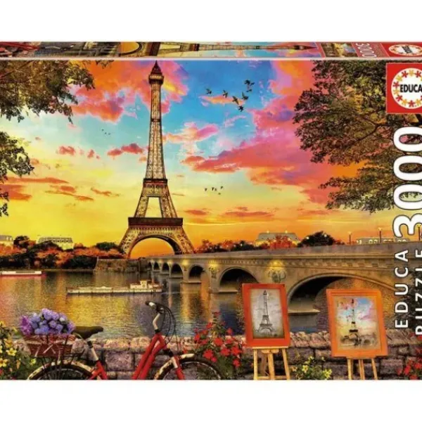 Educa Puzzle 1500 À 3000 Pièces|Puzzle 3000 Pieces - Coucher De Soleil A Paris