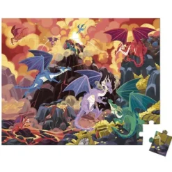 Janod Puzzles Enfants De 50 À 249 Pièces|Puzzle 54 Pieces - Terre De Dragons