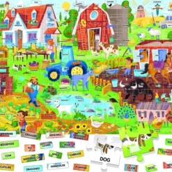 Headu Autres Puzzles|Puzzle Anglais Facile 100 Mots - La Ferme