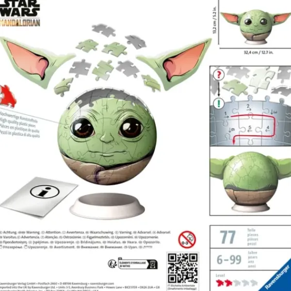 Ravensburger Puzzles 3D|Puzzle 3D Rond 72 Pieces - Star Wars Grogu