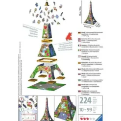 Ravensburger Puzzles 3D|Puzzle 3D Tour Eiffel - 216 Pieces