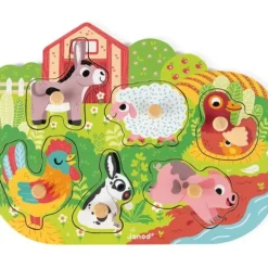 Janod Puzzles Bois|Puzzle En Bois Happy Farm 6 Pieces