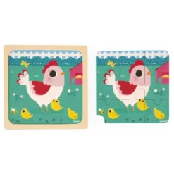 Janod Puzzles Bois|Puzzle En Bois Poulette Henriette