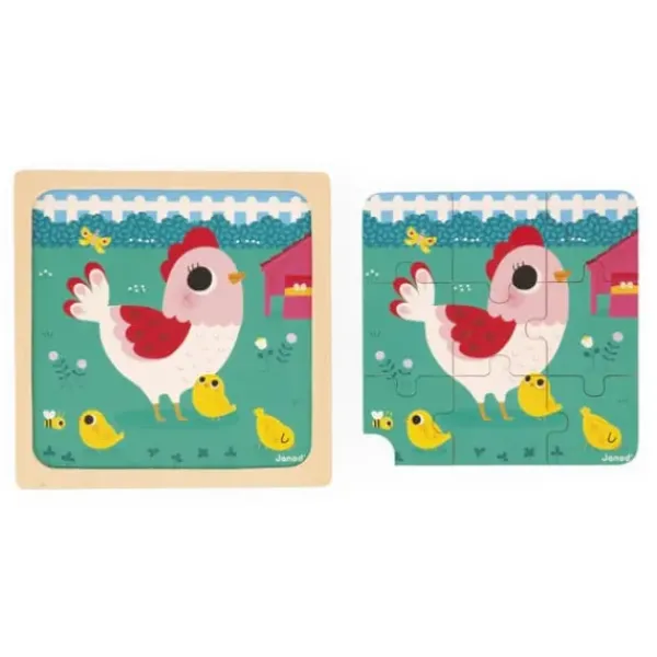 Janod Puzzles Bois|Puzzle En Bois Poulette Henriette