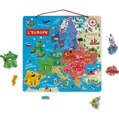 Janod Autres Puzzles|Puzzle Magnetique Carte De L'Europe