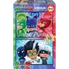 Educa Puzzles Bois|Pyjamasques-2 Puzzles En Bois De 16 Pieces