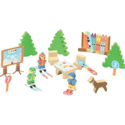 Jeujura Relais Des Pistes En Bois 120 Pieces- Planchettes Et Construction En Bois