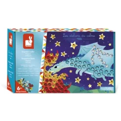 Janod Sequins A Coller Dragons - Les Ateliers Du Calme- Mosaïque, Sable Et Paillettes