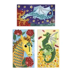 Janod Sequins A Coller Dragons - Les Ateliers Du Calme- Mosaïque, Sable Et Paillettes