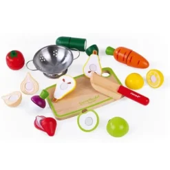 Janod Cuisine Et Dinette|Set De Fruits Et Legumes A Découper