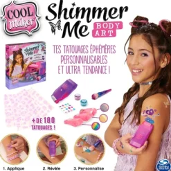 Spin Master Shimmer Me Body Art - Coffret De Tatouages Ephemeres - Cool Maker- Mode, Bijoux, Décoration, Cosmetiques