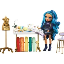 Mga Barbie Et Poupées Mannequin|Studio De Mode Rainbow High Dream & Design Avec Poupee Skyler