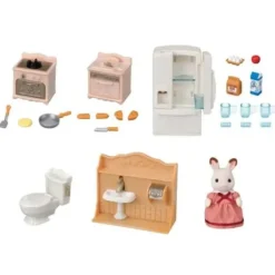 Sylvanian Families Mondes Imaginaires|- 5449 - Set Ameublement Cosy Cottage Et Maman Lapin Chocolat