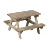 Soulet Table En Bois Avec Bancs- Tables Et Chaises De Jardin