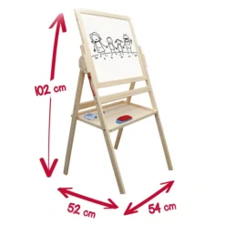 Creamania Tableau En Bois Naturel Double-Face- Tableaux, Ardoises