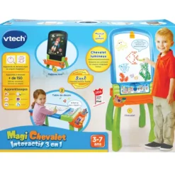 VTech Tableau Magi Chevalet Interactif 3 En 1- Tableaux, Ardoises