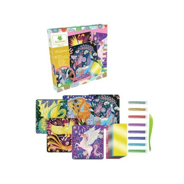 D'Arpeje Tableaux Paillettes Et Dorures Animaux Fantastiques Artissimo- Tableaux, Ardoises