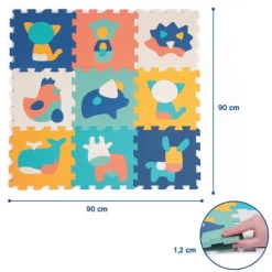 Ludi Tapis Dalles Animaux- Tapis D'éveil