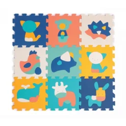Ludi Tapis Dalles Animaux Avec Rouleau Et Balles- Coffret Cadeaux, Naissance
