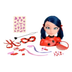 Bandai Tete A Coiffer Lady Bug Miraculous- Coiffure & Maquillage