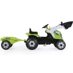Smoby Tracteur A Pedales Farmer Max Avec Remorque- Tracteurs À Pédales