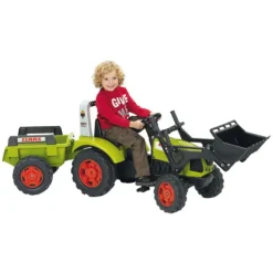 Falk Tractopelle Claas Et Remorque- Tracteurs À Pédales