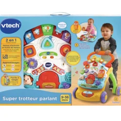 VTech Trotteur Parlant 2 En 1 Orange- Porteurs & Jouets À Bascules