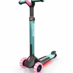 BERG Trottinettes|Trottinette Nexo Led Pliable Verte Citron Avec Jeu Magnetique